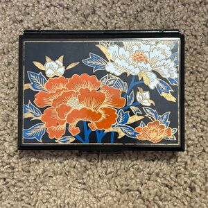 Vintage Faux Lacquer Compact Tissue Case With Mirror